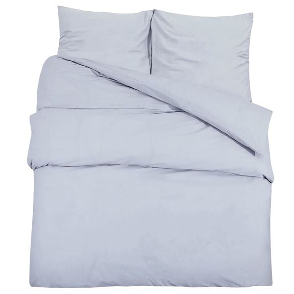 vidaXL Ensemble de housse de couette Gris 260x240 cm Microfibre légère