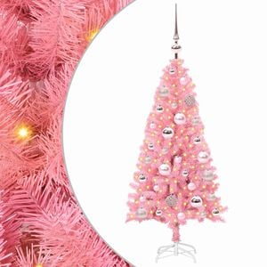 vidaXL Sapin de No&euml;l Rose 120 cm PVC