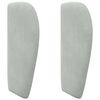 vidaXL Oreille de t&ecirc;te de lit Gris clair Velours