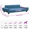 vidaXL Lit pour chien bleu 100x54x33 cm velours