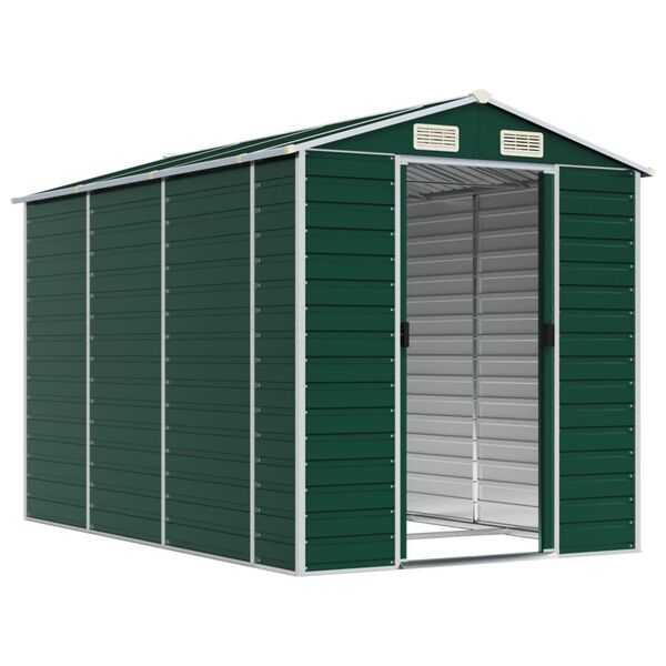 vidaXL Abri de jardin Vert 191 x 300 x 198 cm Acier galvanis&eacute;