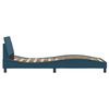 vidaXL Cadre de lit avec t&ecirc;te de lit Dover bleu 80x200 cm velours