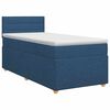 vidaXL Lit boxspring avec matelas Bleu 100 x 200 cm Tissu