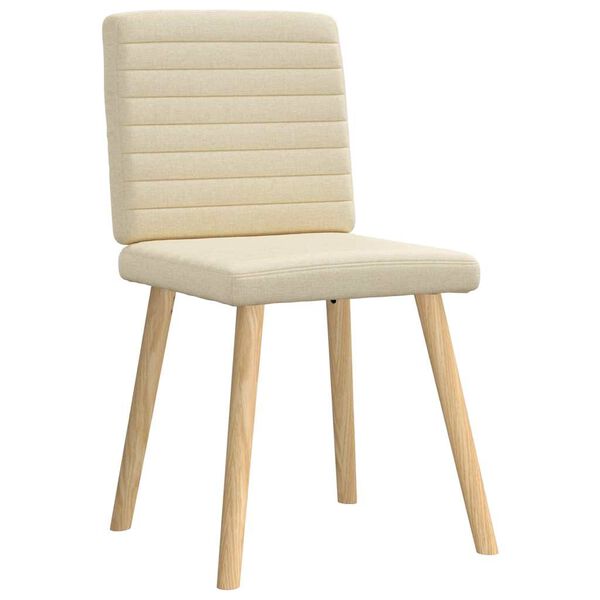 vidaXL Chaises &agrave; manger lot de 6 cr&egrave;me tissu