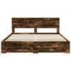 vidaXL Cadre de lit Ch&ecirc;ne fum&eacute; 180 x 200 cm Bois d'ing&eacute;nierie