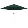 vidaXL Parasol vert 3 m mât en acier