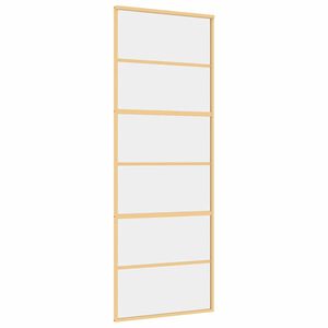 vidaXL Porte coulissante dor&eacute; 76x205 cm verre ESG clair et aluminium