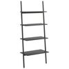 vidaXL &Eacute;tag&egrave;re inclin&eacute;e &agrave; 4 niveaux Noir 64x34x150,5 cm