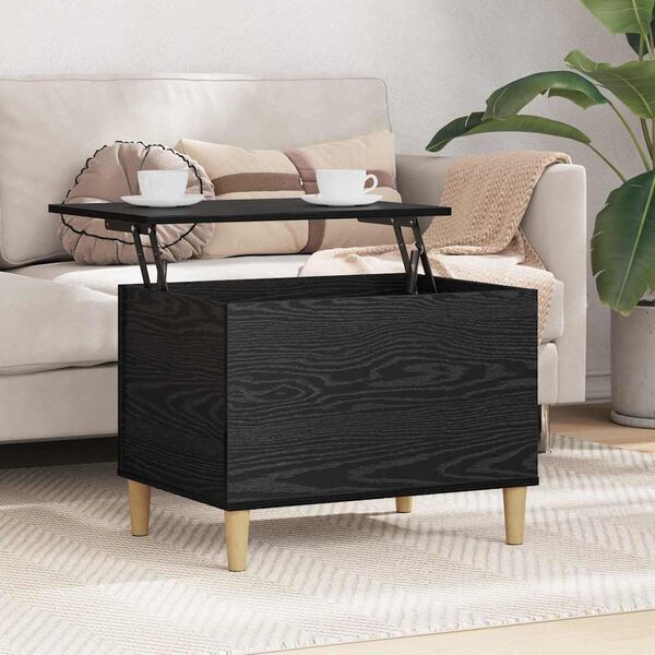 vidaXL Cabinet de chevet Ch&ecirc;ne noir 60 x 44,5 x 45 cm