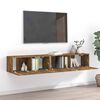 vidaXL Ensemble de meubles TV 2 pcs Ch&ecirc;ne fum&eacute; Bois d'ing&eacute;nierie