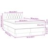 vidaXL Sommier &agrave; lattes de lit avec matelas LED gris fonc&eacute; 120x190 cm