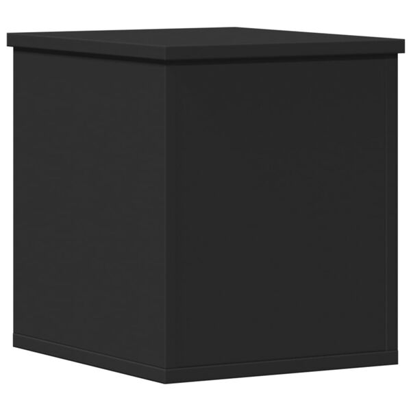 vidaXL Bo&icirc;te de rangement noir 30x35x35 cm bois d'ing&eacute;nierie