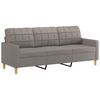 vidaXL Ensemble de canap&eacute;s 3 pcs avec coussins taupe tissu