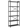 vidaXL &Eacute;tag&egrave;re Ch&ecirc;ne noir 40 x 30 x 85 cm Bois d'ing&eacute;nierie