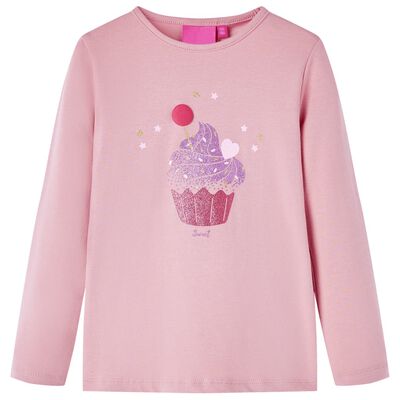 T-shirt enfants à manches longues rose clair 116