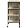 vidaXL Chariot de cuisine ch&ecirc;ne sonoma 100x45x89,5cm bois d'ing&eacute;nierie