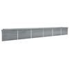 vidaXL Lit sur&eacute;lev&eacute; de jardin Acier galvanis&eacute; 600x80x77 cm Gris
