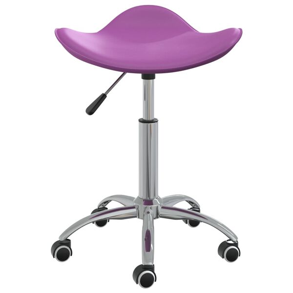 vidaXL Chaise &agrave; manger pivotante Violet Similicuir