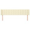 vidaXL T&ecirc;te de lit avec oreilles Cr&egrave;me 183x16x78/88 cm Similicuir