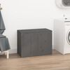 vidaXL Bo&icirc;te &agrave; linge Gris 88,5x44x66 cm Bois massif de pin