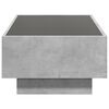 vidaXL Table basse avec LED gris b&eacute;ton 90x50x30 cm bois d'ing&eacute;nierie