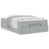 vidaXL Cadre de lit ottoman et matelas gris clair 120x200 cm velours