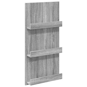 vidaXL &Eacute;tag&egrave;re &agrave; magazines avec &eacute;tag&egrave;re Gris Sonoma 51 x 11 x 102 cm