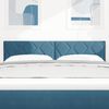 vidaXL T&ecirc;te de lit avec t&ecirc;te de lit Bleu fonc&eacute; 160 cm Velours