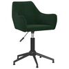 vidaXL Chaises pivotantes &agrave; manger lot de 6 vert fonc&eacute; velours