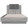 vidaXL Cadre de lit avec LED sans matelas sonoma gris 100x200 cm