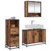 vidaXL Ensemble de mobilier de salle de bain 3 pcs Bois Ancien