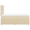 vidaXL Sommier &agrave; lattes de lit avec matelas cr&egrave;me 120x190 cm tissu