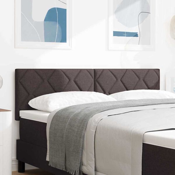 vidaXL T&ecirc;te de lit Marron 144 cm tissu