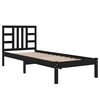vidaXL Cadre de lit sans matelas noir 75x190 cm bois massif