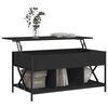 vidaXL Table basse noir 100x50x50 cm bois d'ing&eacute;nierie et m&eacute;tal