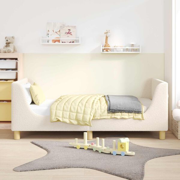 vidaXL Cadre de lit pour enfants avec t&ecirc;te de lit Cr&egrave;me 80 x 160 cm