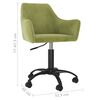vidaXL Chaises pivotantes &agrave; manger lot de 2 vert clair velours