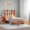vidaXL Lit biblioth&egrave;que sans matelas cire marron 90x190 cm pin massif