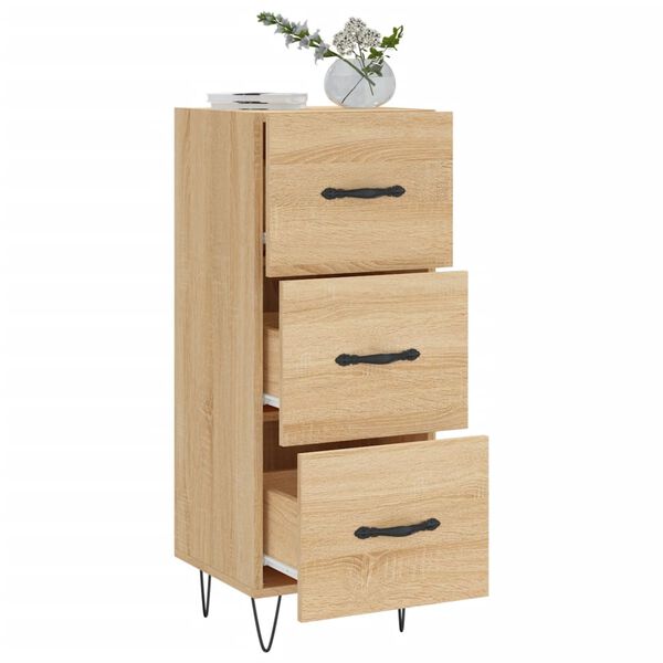vidaXL Buffet Ch&ecirc;ne sonoma 34,5x34x90 cm Bois d'ing&eacute;nierie