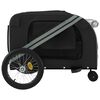 vidaXL Remorque de v&eacute;lo pour animaux de compagnie gris et noir