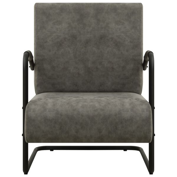 vidaXL Fauteuil gris simili cuir