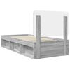 vidaXL Cadre de lit Gris Sonoma 90 x 190 cm Bois de pin massif