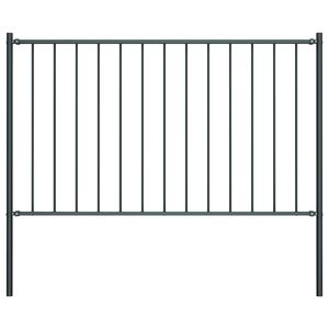 vidaXL Panneau de cl&ocirc;ture Woerden avec poteaux en acier 1,7 x 0,75 m anthracite
