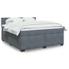 vidaXL Sommier &agrave; lattes de lit et matelas Gris fonc&eacute; 180x200cm Velours