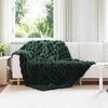 vidaXL Couverture en Fourrure de Lapin Synth&eacute;tique Olite Vert fonc&eacute;