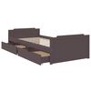 vidaXL Cadre de lit sans matelas marron fonc&eacute; bois pin massif 90x200cm