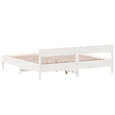 vidaXL Cadre de lit sans matelas blanc 180x200 cm bois massif de pin