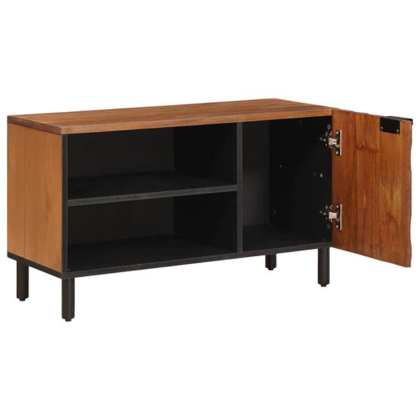 vidaXL Meuble TV avec stockage Finition Acacia Brun 80 x 33 x 46 cm