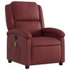 vidaXL Fauteuil de massage inclinable &eacute;lectrique rouge bordeaux