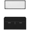 vidaXL Set de meubles de salle de bain Montage mural 4 pcs Chêne noir